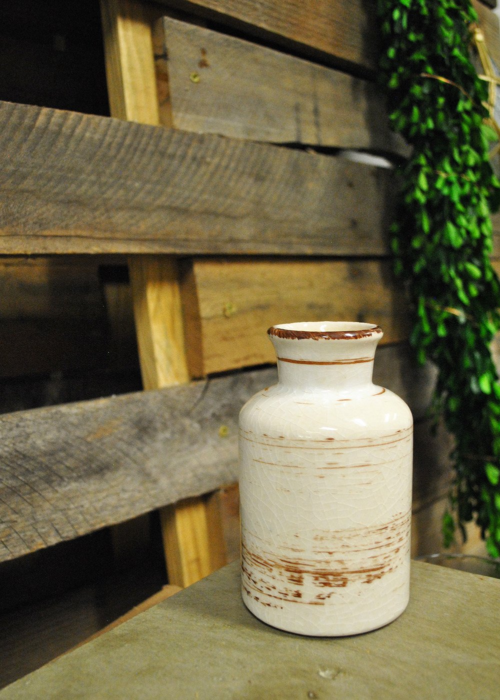 Richland Farmhouse White Ceramic Vase