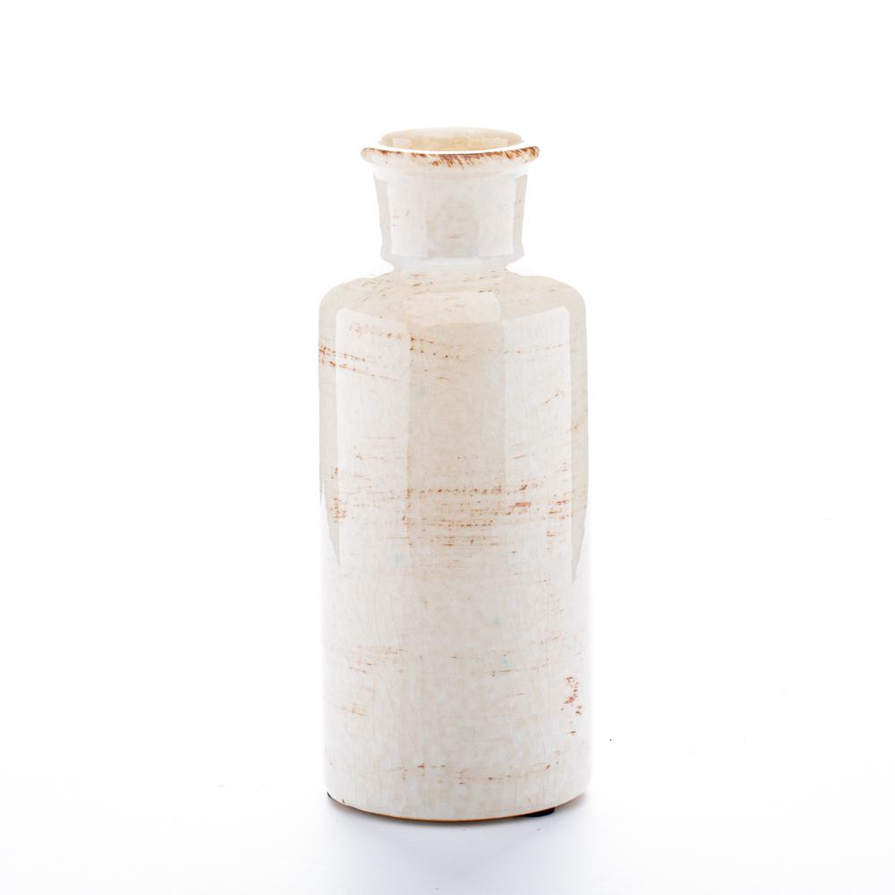 Richland Farmhouse White Ceramic Vase