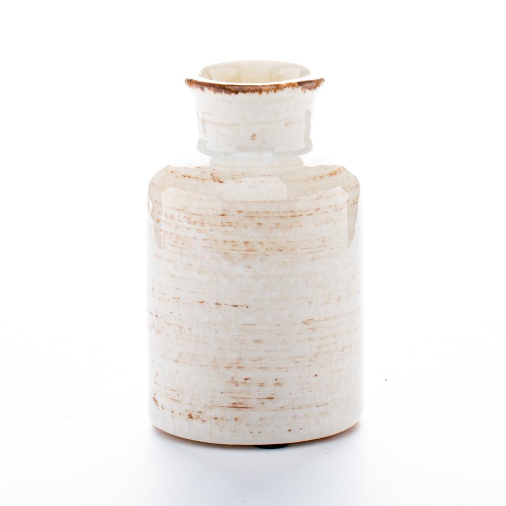Richland Farmhouse White Ceramic Vase
