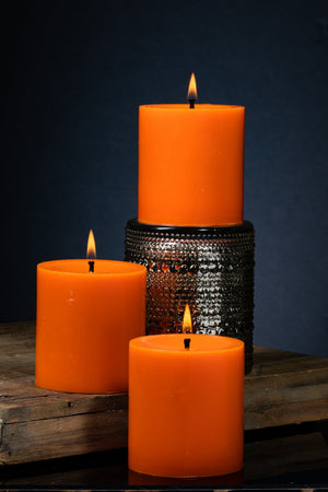 Richland Pillar Candle 3"x3" Orange