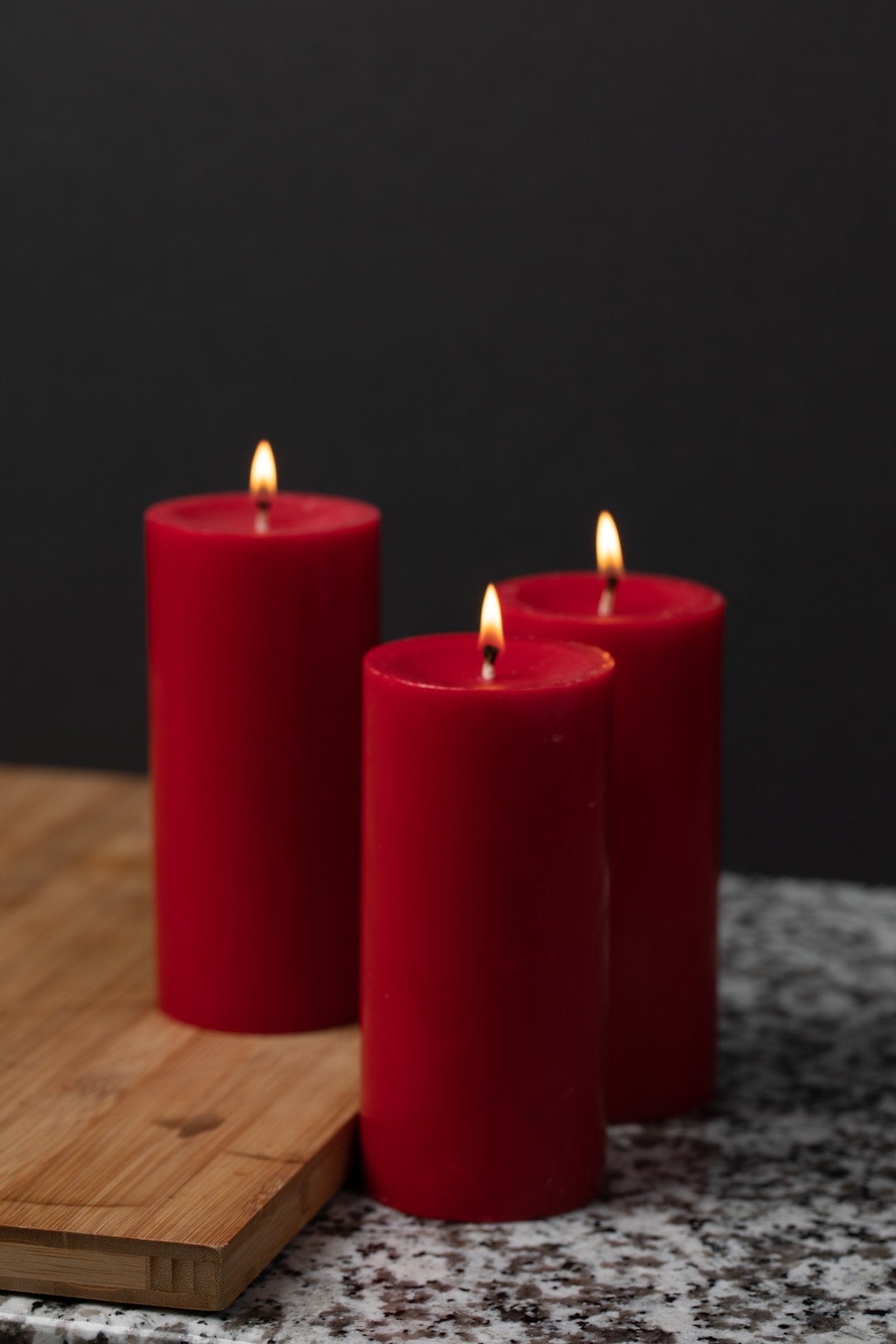 Richland Pillar Candles 3"x6" Red Set of 6