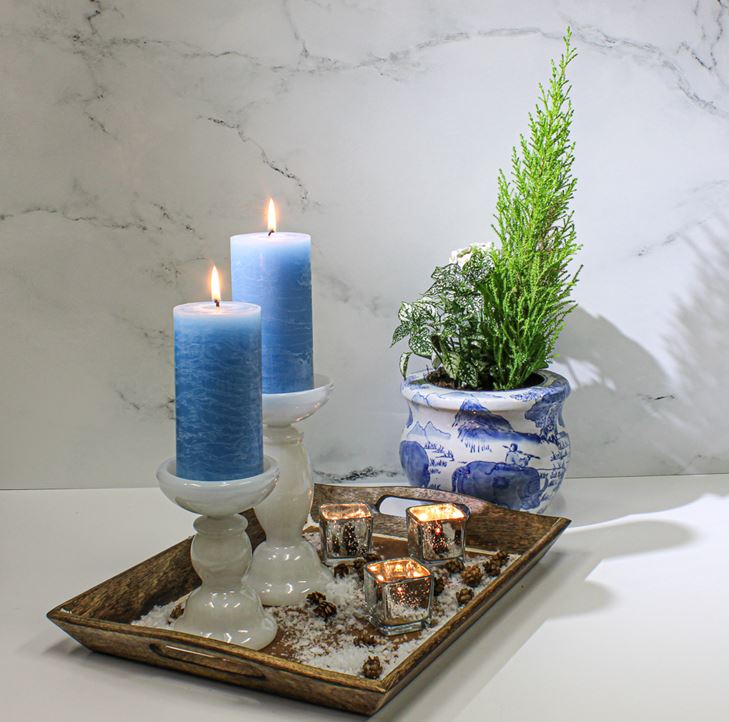 richland white glass pillar candle holder 8 5