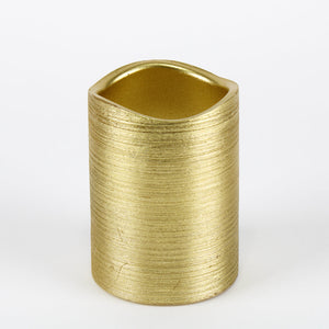 Richland Gold Metallic Wavy Top LED Candle - Set of 12