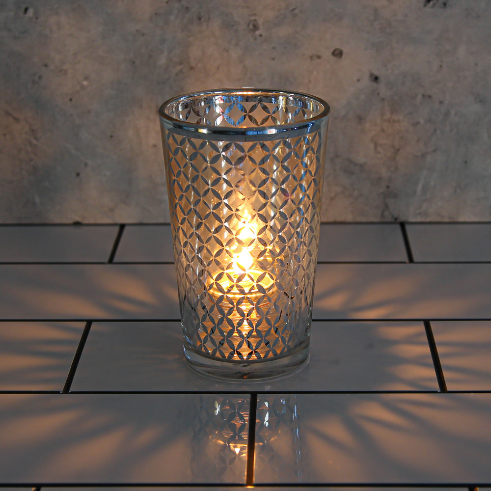 Richland Silver Lattice Glass Holder - Large Set of 72