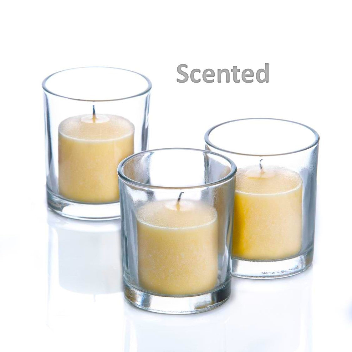 Richland Votive Candles & Eastland Clear Votive Holders Set of 12