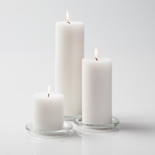 Richland Pillar Candles & Eastland Square Holders Set of 3