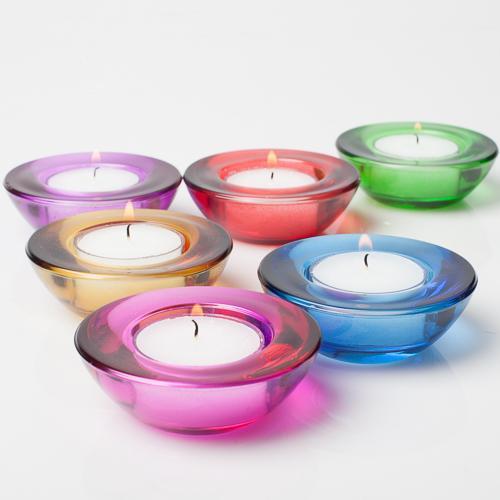 red chunky tealight candle holder sample pack