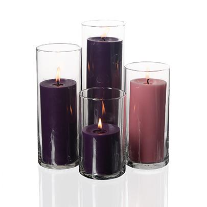Richland Pillar Candles & Eastland Cylinder Holders Set of 4