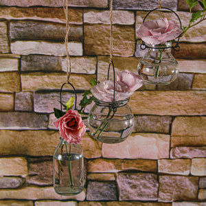 Richland Vintage Bottle Hanging Glass Vase Set of 48