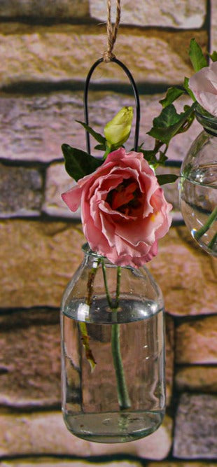Richland Vintage Bottle Hanging Glass Vase Set of 48