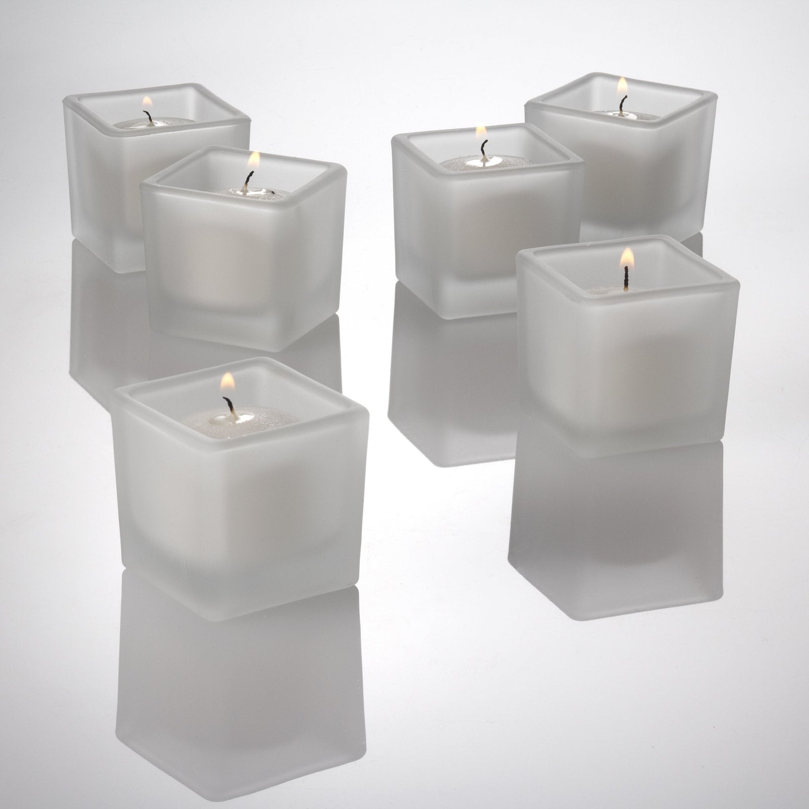 eastland square votive candle holder frosted set of 12