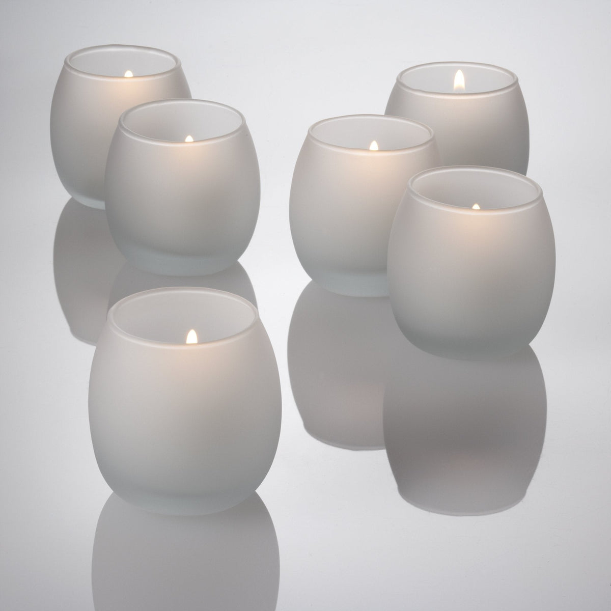 eastland petite hurricane votive candle holder frosted set of 12