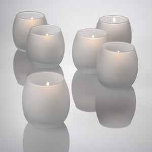 eastland petite hurricane votive candle holder frosted set of 12