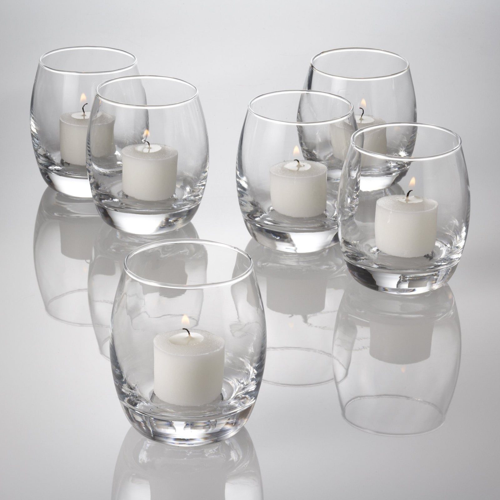 eastland grande hurricane votive candle holder set of 48
