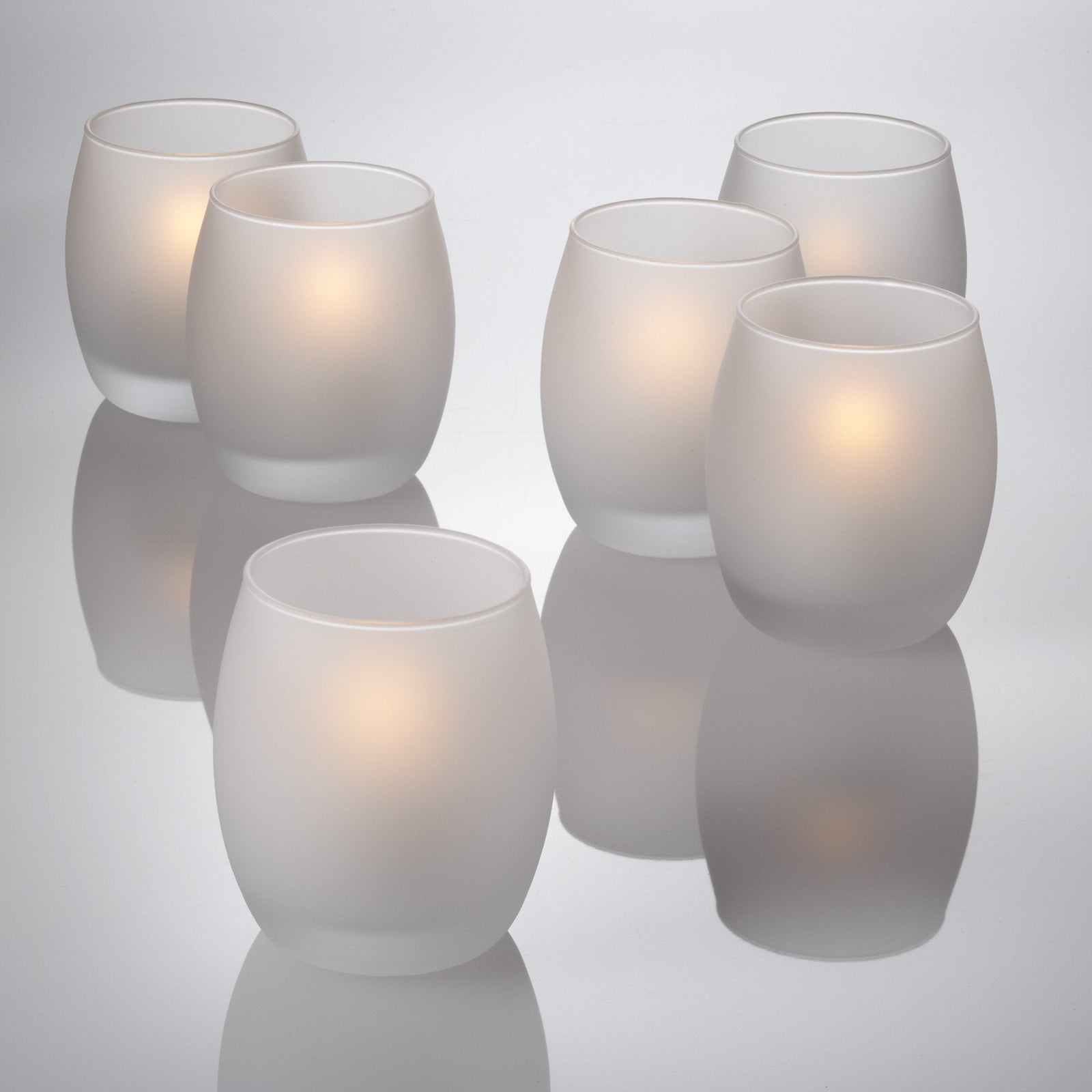 eastland grande hurricane votive candle holder frosted set of 72