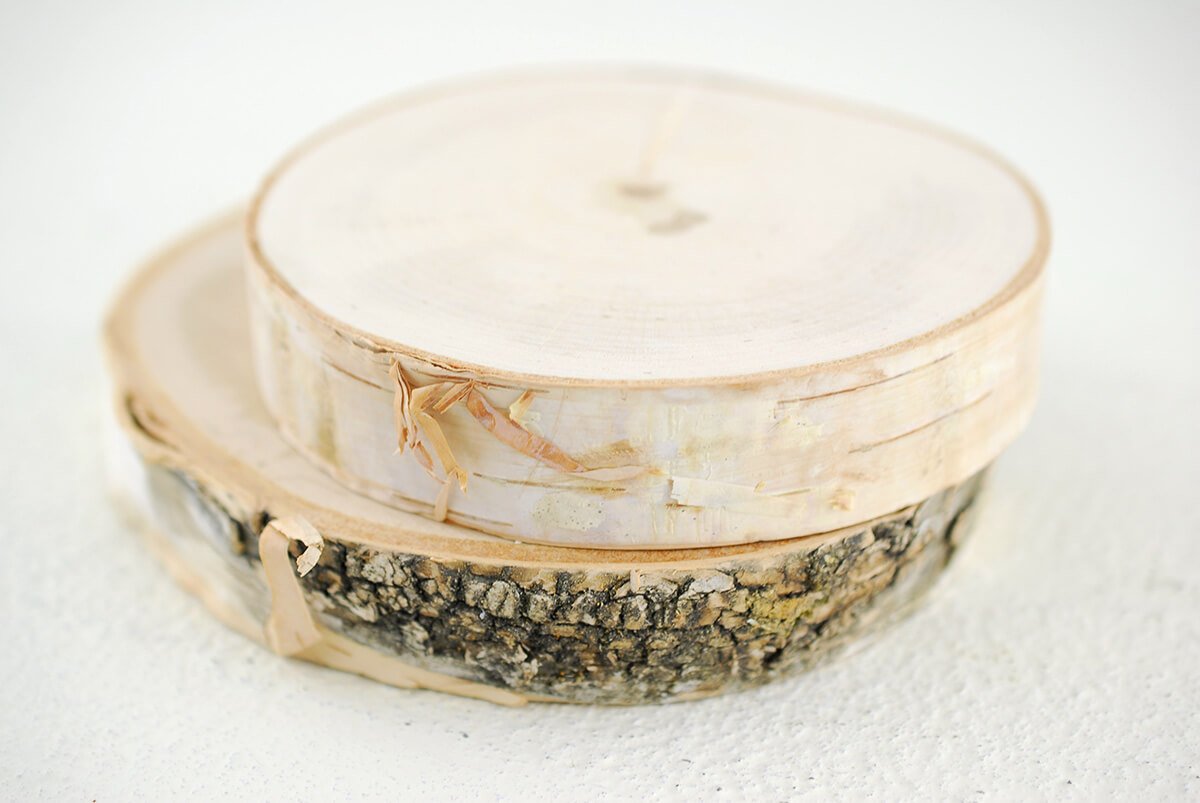 birch slab round tree slice 4 6 in