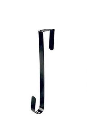 Black Metal Wreath Hanger Over the Door, 13.25 Inch