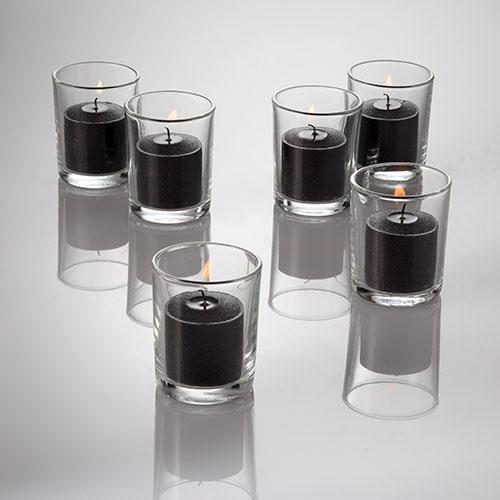 richland votive candles unscented black 10 hour set of 72