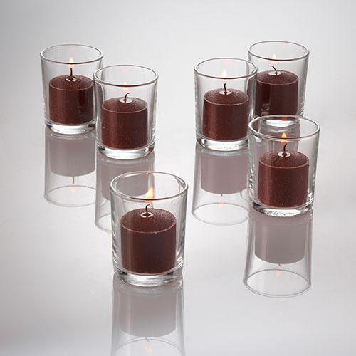 richland votive candles brown cinnamon bun scented 10 hour set of 144