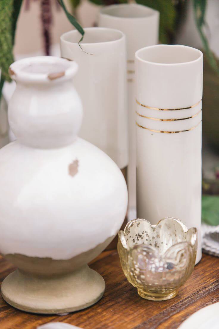 6 Gold Carraway Votive Holders