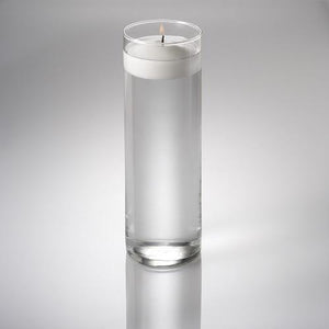 eastland cylinder floating candle holder 3 25 x10 5