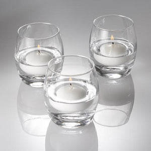 Eastland Grande Hurricane Holders & Richland Floating Candles 2" Set of 24