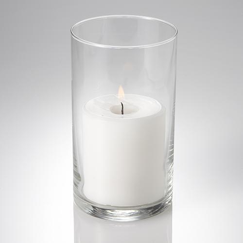 Richland Pillar Candle 3" & Eastland Cylinder Holder 6 inch Set of 12