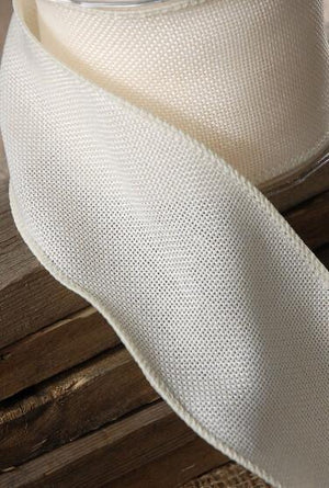 fine ivory burlap ribbon 3in x 10 yds
