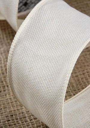 Fine Ivory Burlap Ribbon 3in x 10 yds