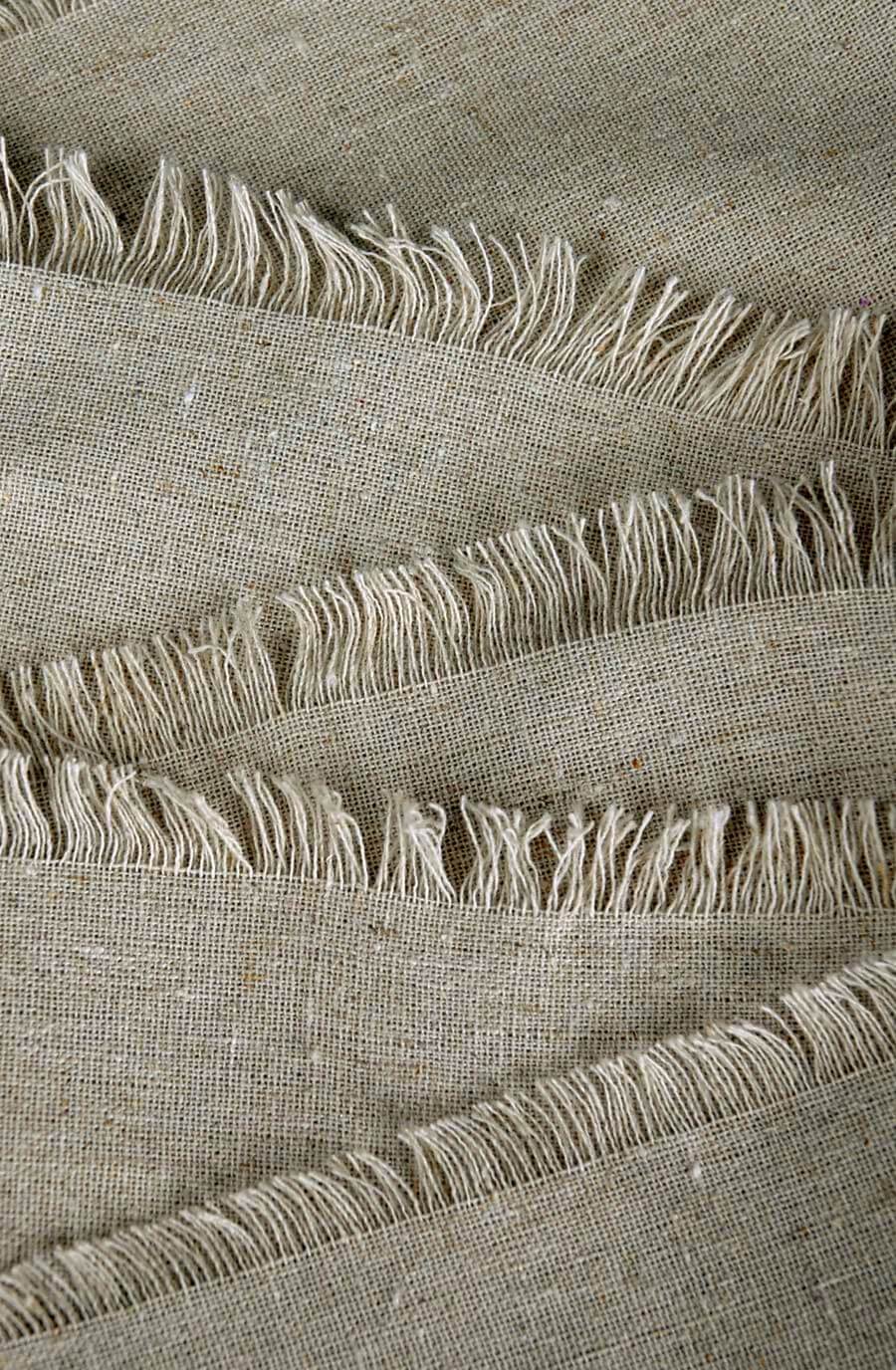 fringed edge linen table runner 12 5in x 120in