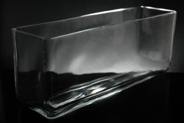 Long Glass Rectangle Vase  11.5" x 3.5"