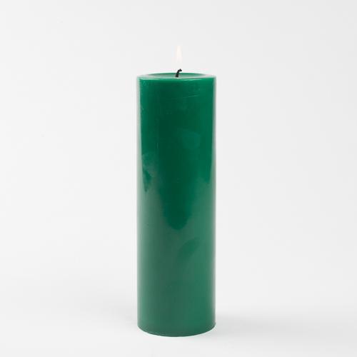 Richland Pillar Candle 3"x9" Dark Green