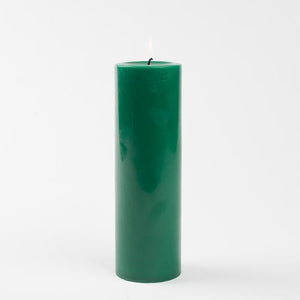 Richland Pillar Candle 3"x9" Dark Green