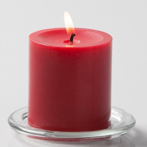 Richland Pillar Candles 3"x3" Red Set of 48