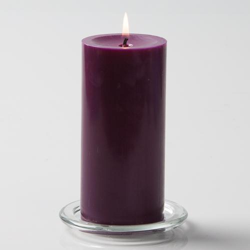 Richland Pillar Candles 3"x6" Purple Set of 6