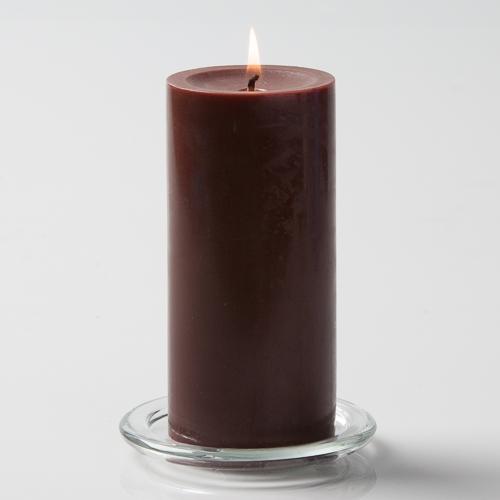 Richland Pillar Candles 3"x6" Brown Set of 6