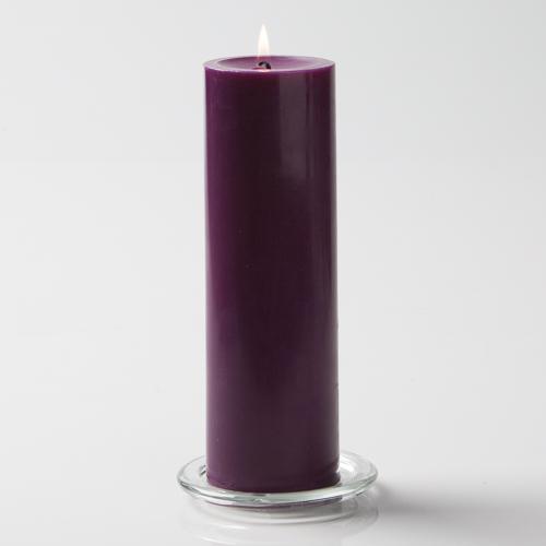Richland Pillar Candles 3"x9" Purple Set of 24