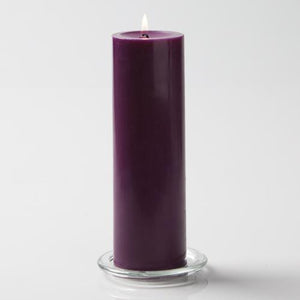 Richland Pillar Candles 3"x9" Purple Set of 24