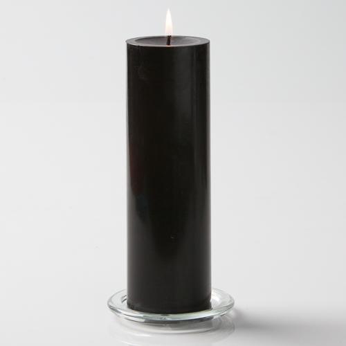 Richland Pillar Candles 3"x9" Black Set of 24