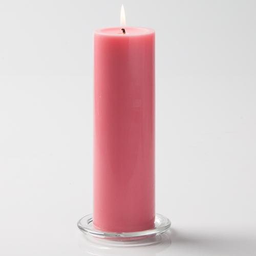 Richland Pillar Candles 3"x9" Pink Set of 6