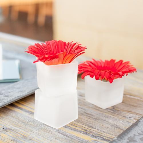 eastland square votive candle holder frosted set of 36