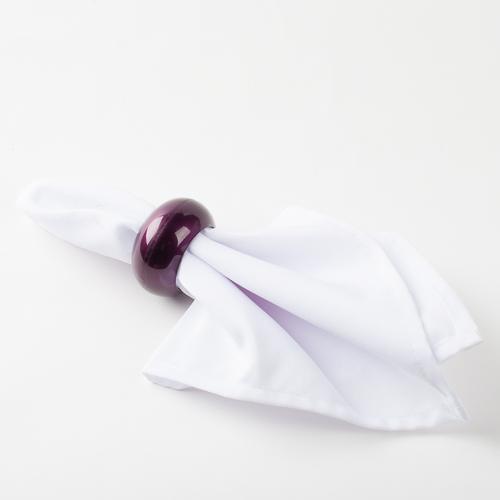 Richland Napkin Ring 2.3" Eggplant Set of 4