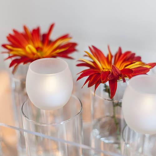 Eastland Petite Hurricane Votive Candle Holder Frosted Set of 12