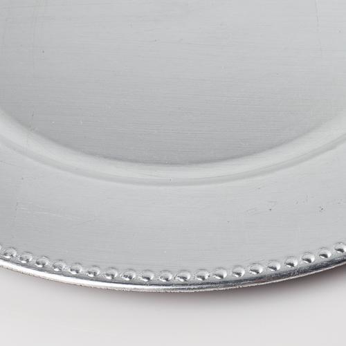 richland beaded charger plate 13 silver set of 48