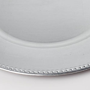 richland beaded charger plate 13 silver set of 48