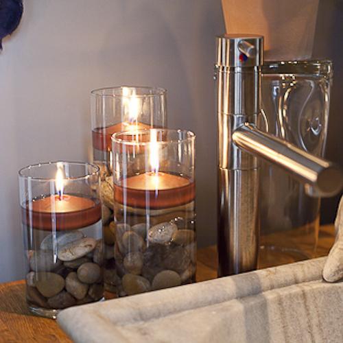 richland floating candles 3 brown set of 12