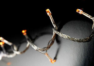 led string lights amber clear cord 100ct 28ft multi flicker modes