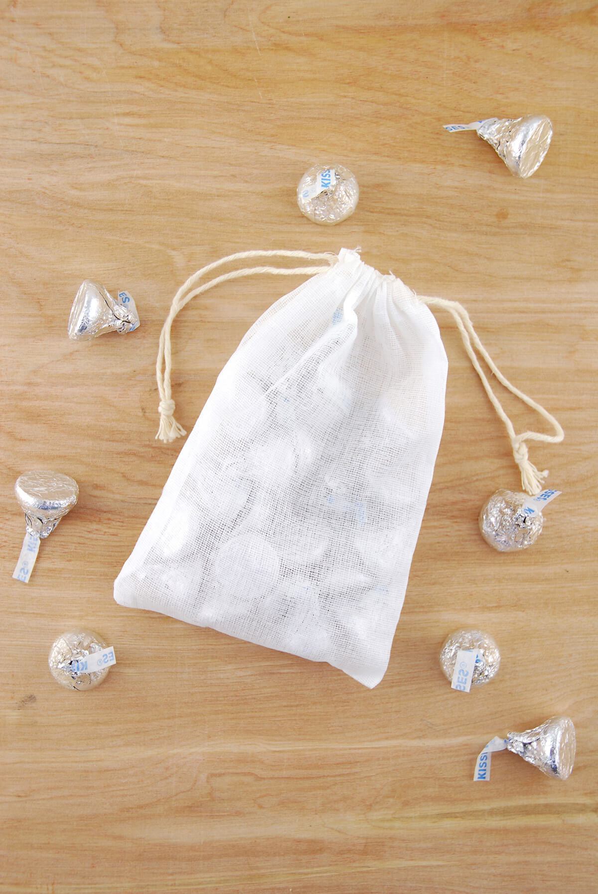 12 Cotton 4x6 Drawstring Favor Bags