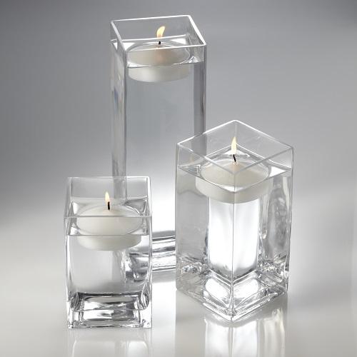 Eastland Square Vases 6", 8" & 12" Set of 3