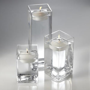 Eastland Square Vases 6", 8" & 12" Set of 3